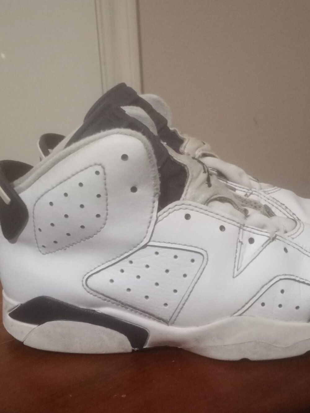 Jordan 6 Midnight Navy Pre School Size 1Y 384666-141 Air Jordan Retro Kids - Picture 4 of 11